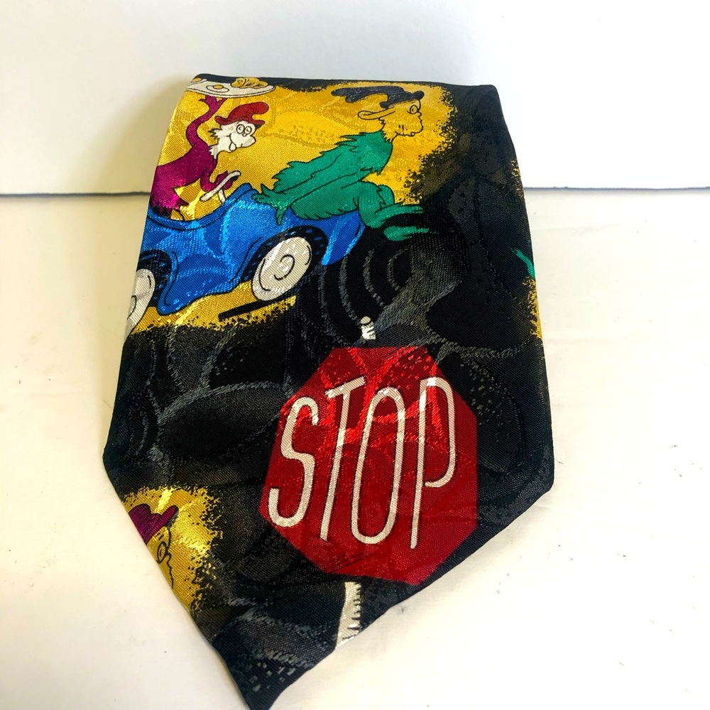 City One Necktie Green Eggs & Ham (Dr. Suess) 100% Silk